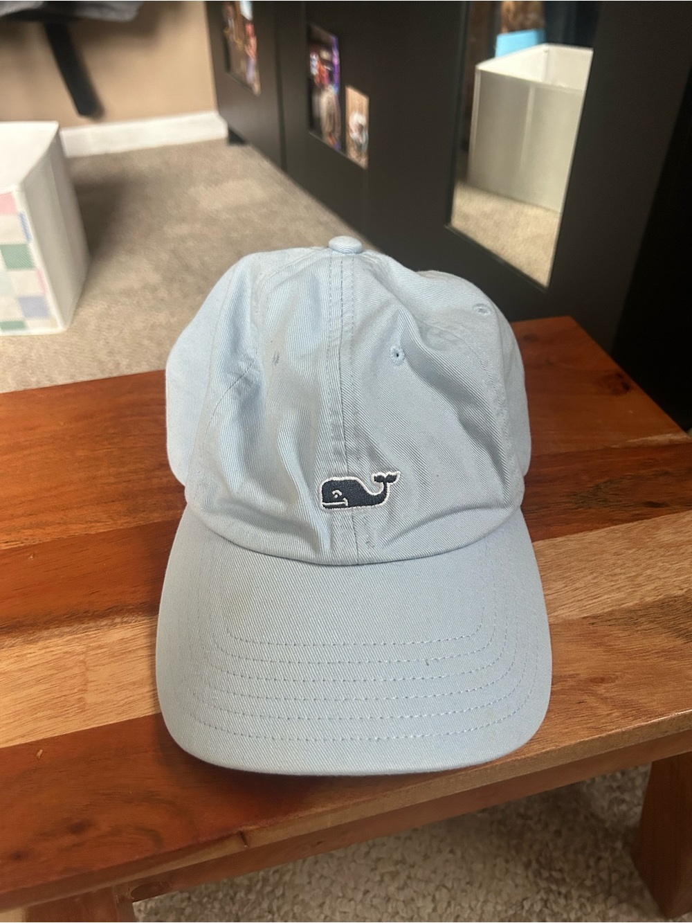 Vineyard Vines Pale Blue Whale Logo Cap